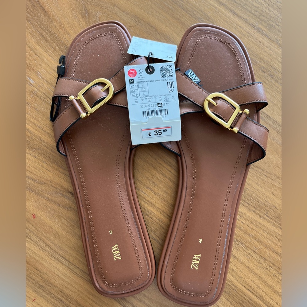 ZARA flat sandals
